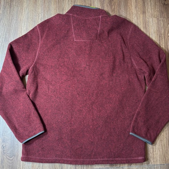 G.H. Bass NWT Explorer Arctic Terrain 1/4 Zip Pullover Fleece Red Mens XL - Picture 3 of 9